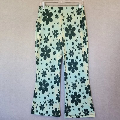 Pantalones Bryn Urban Outfitters para mujer L Flower Power cintura alta pierna acampanada suave Foto 1 de 4