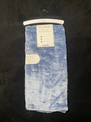 SL Home Fashions Blanket Transportation Vehicles Boats Embossed Blue Soft Fleece - Image 1 of 4