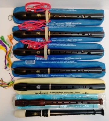 Peripole Angel Soprano Halo Recorder Model PB6000 6021 Case & Hanging Cord Lot - Image 1 of 4