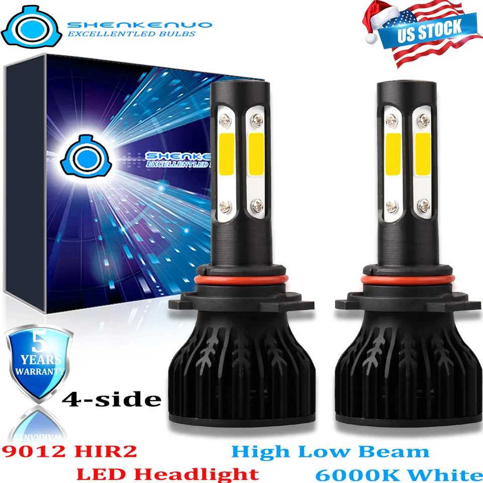 9012 LED Headlight Bulbs High/Low Beam for Ford Police Interceptor Sedan 13-2019 - Image 1 of 4