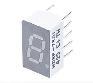 10 x HDSP-7501 Broadcom 7-Segment LED Display, CA Red 5.4 mcd RH DP 7.6mm - Picture 1 of 3