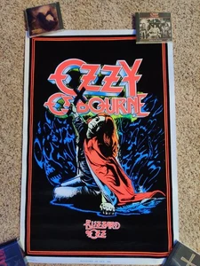 Ozzy Osbourne Blizzard Of Oz Vintage Blacklight Poster Dead Stock 1980er  - Bild 1 von 12