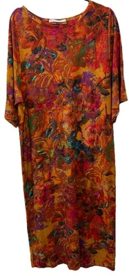 Peruvian Connection Bollywood Dress XL Caftan Maxi Boho Ethnic Print Resort Wear - Image 1 of 4