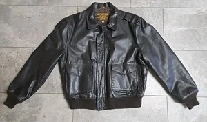 Vintage Excelled US Army Air Force Leather Flyers Bomber Jacket Type A-2 Large - Picture 1 of 4