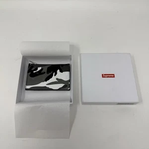 Supreme Leather Zip Card Holder Snow Camo - Picture 1 of 2