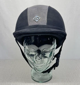 Casco de equitación Charles Owen JR8 Plus negro microgamuza 7 3/8 60 - Imagen 1 de 9