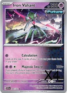 Iron Valiant 080/162 2024 Pokémon Temporal Forces Playset (4) - Picture 1 of 1