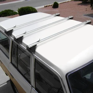 58" Adjustable Universal Car Top Luggage Rain Gutter Roof Rack Cross Bar Carrier - Picture 1 of 8