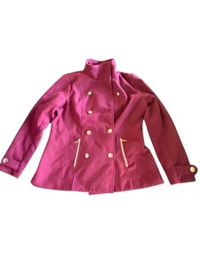 G by Guess Pamela Peacoat in a midnight wine burgundy Size XL Missing Button - Picture 1 of 11