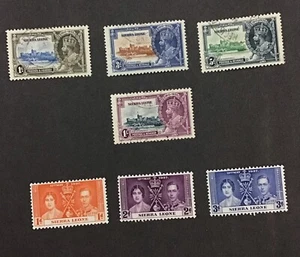 Sierra Leone 1935-1937 VF-XF MLH & Used Sc#166-69, Sc#170-172. (W50) - Picture 1 of 2