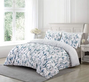 Juego de ropa de cama con edredón estampado de algodón egipcio doble Super King todas las tallas - Imagen 1 de 12