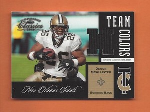 2004 DONRUSS CLASSICS TEAM COLORS DEUCE McALLISTER GAME-USED JERSEY #d 58/75
