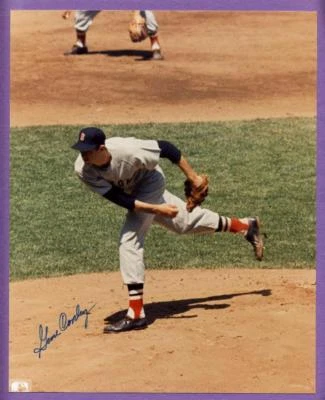 FOTO AUTÉNTICA AUTOGRAFIADA 8X10 DE GENE CONLEY BOSTON RED SOX CON CERTIFICADO DE AUTENTICIDAD Foto 1 de 2