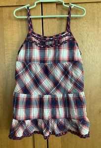 Justice Girls Plaid Tank Top With Adjustable Straps Size 10 - Picture 1 of 3