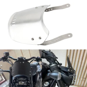 Parabrisas universal para motocicleta con soporte para faro redondo de 6-8"" - Imagen 1 de 12