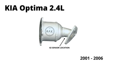 Fits 2001 - 2006 Kia Optima 2.4L Direct Fit Front Catalytic Converter DF16395 - Изображение 1 из 2