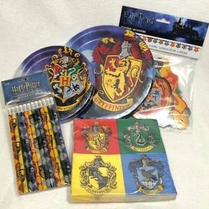 Harry Potter Party Set 45 pc Gryffindor Birthday Plates Napkins Pencils Banner - Picture 1 of 12