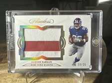 2018 Panini Flawless Saquon Barkley Patch Gold #/25 Rookie RC New York Giants