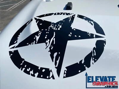 For Jeep Gladiator/Wrangler Decals Compass Hood Stripes Vinyl Graphics 2019-2026 - Imagem 1 de 4