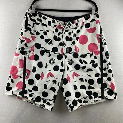 Volcom Board Shorts Mens 36 Multicolor Surf Shorts Polka Dot Quick Dry Beach - Image 1 of 4