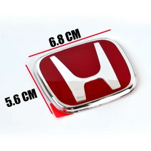 FOR HONDA CR-V CIVIC CITY RED HONDA EMBLEM LOGO PLATE FRAME TYPE RED STICKER - Picture 1 of 7