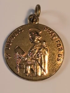 Colgante Medalla Santo Domingo Reina del Santísimo Rosario Ruega por Nosotros Tono Dorado - Imagen 1 de 24