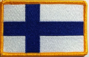 Emblema táctico militar con parche bordado de hierro con bandera de Finlandia - Imagen 1 de 2