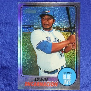 2017 Topps Heritage #THC-445: Edwin Encarnacion (PURPLE CHR REFRACTOR) (THC-21) - Picture 1 of 2