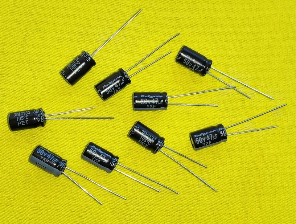 Rubycon 47uF 50V 105°C ELKO Kondensator Radial Menge Wählbar 1-10 Stück - Bild 1 von 1