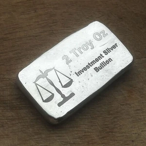 2 Unzen massiver Silber Anlagebarren. - Bild 1 von 4