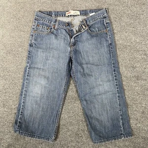 VTG Y2K Levi's 550 Boys 12 Husky Light Wash Denim Jeans Relaxed Fit 32x27 - Picture 1 of 8