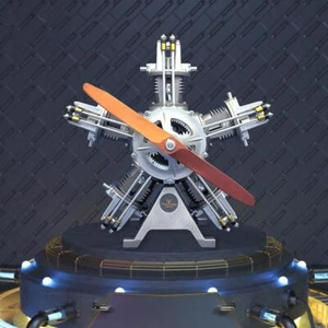 TECHING 5-ZyLinder Radial Motor Plane Simulation Electric Machinery Modell - Bild 1 von 12