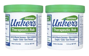 Unkers Therapeutic Rub for Joint Pain, Sore Muscles, Burn Cream, 13.5 oz 2 Pack - Picture 1 of 4