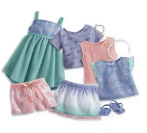 American Girl Truly Me MIX MATCH Collection Shirt Kurzrock Kleid Sandalen ++ - Bild 1 von 4
