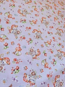 100% Cotton fabric cartoon Mushroom house fabric by the yard - Picture 1 of 8