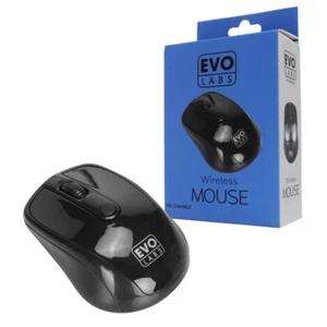 EVO LABS WIRELESS OPTICAL MOUSE FOR HOME OR BUSINESS - GLOSS BLACK - MO-234WBLK  - Picture 1 of 2