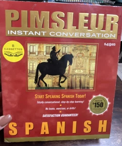 set of 8 Spanish cassettes Pimaleur instant conversation - Picture 1 of 9