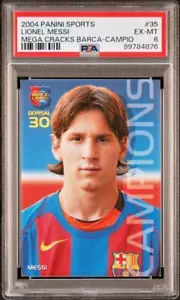 Messi #35# Barça Campio Panini Sports Megacracks PSA 6 - Imagen 1 de 2
