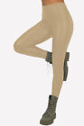 Womens Ladies Leather High Leggings Warm Faux Winter Waist Fleece Lined Pu Pants