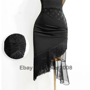Para mujeres Salsa Latina Tango Rumba Cha Cha Cuadrado Salón de Baile Vestido Falda - Imagen 1 de 6