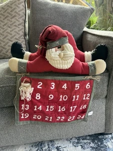 Vintage Rare Crazy Mountain Santa Advent Christmas Count Down Calendar Primitive - Picture 1 of 13