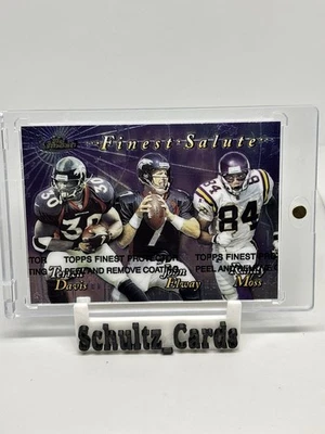 John Elway - Terrell Davis - Randy Moss - 1999 Topps Finest Salute Insert #FS - Image 1 of 4