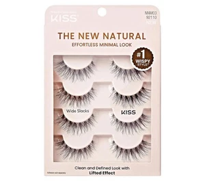 KISS The New Natural, False Eyelashes, 'Wide Slacks" 12 mm, Includes 4 Pairs... - Picture 1 of 1