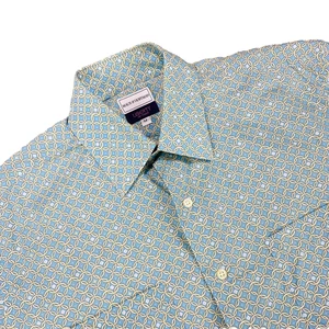 Camisa Maus & Hoffman Para Hombre Mediana Verde Algodón Geométrico Manga Corta Abotonada - Imagen 1 de 13