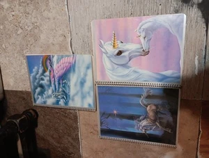 Vintage1980s School Notebook Susan Sue Dawe Art Fantasy Unicorn Mead - Picture 1 of 7