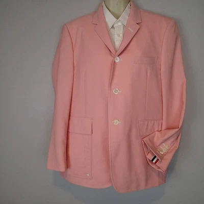 Abrigo Deportivo Blazer Rosa Thom Browne NUEVA YORK Talla 3 Chaqueta Lana Foto 1 de 4
