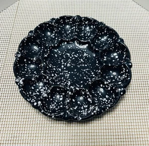 Frankoma Pottery Blue Speckled Speckle Egg Plate 9” Rare! - Picture 1 of 7