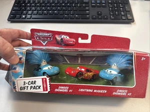 2008 Disney Pixar World of CARS 3-Car Dinoco Showgirl #1 & #2 Damaged Package - Picture 1 of 12