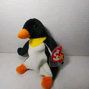 TY Beanie Baby - WADDLE the Penguin (6.5 inch) - Stuffed Animal Toy With Tags - Picture 1 of 4