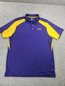 Camisa polo LSU Tigers para hombre XL púrpura amarillo NCAA fútbol caballeros ropa - Imagen 1 de 9